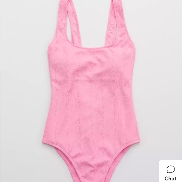 Aerie scoop neck pink swim suit - Picture 3 of 4